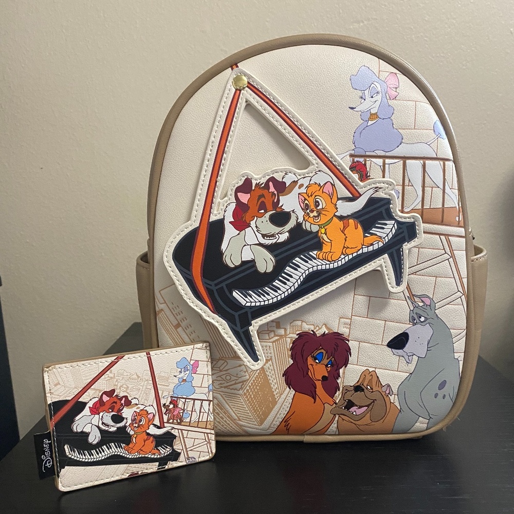 Loungefly Oliver & Company Mini Backpack & Wallet
